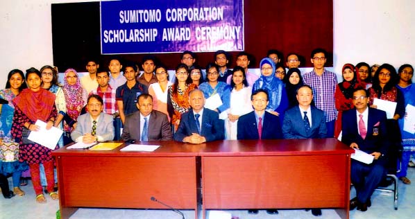 A total of 40 meritorious under-graduate students from different academic years of Dhaka University have been awarded Sumitomo Corporation Scholarship, Japan. Dhaka University Vice-Chancellor Prof Dr AAMS Arefin Siddique distributed the scholarships among