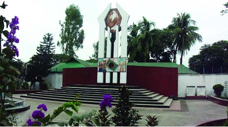 GAIBANDHA: This is Gaibandha Victory Monument. The district was liberated on this day of 1971 and later this monument was built on the local Public Library ground by Zilla Parishad.