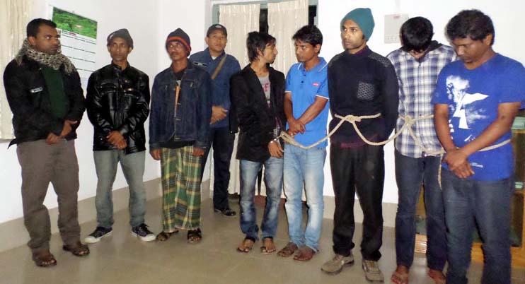 Khagrachhari police arrested 9 drug addicts from different hotels on Friday.