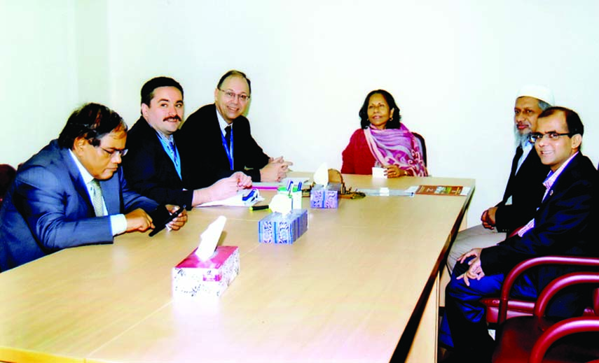 Mr Jurgen Heimann, Minister Counsellor and Refael Sanchez Carmona, Programme Manager of Human and Social Development of the European Union to Bangladesh called on BUET Vice-Chancellor Prof Khaleda Ekram at the latter's office on Monday.