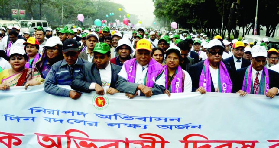 Ministry for Expatriate Welfare and Overseas Employment brought out a rally in the city on Thursday marking International Migrants Day.