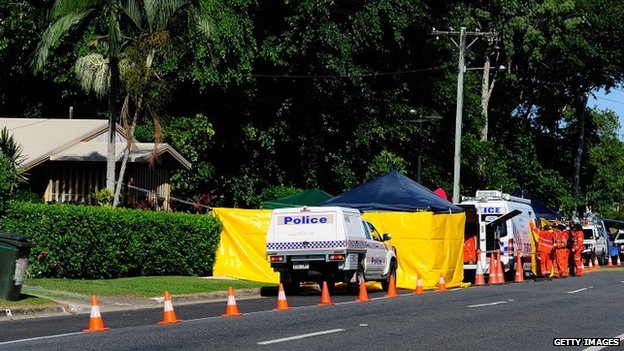 Murray Street in the Manoora suburb of Cairns has been closed off by police