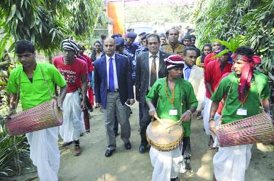 DINAJPUR: Md Humayun Kabir, DIG, Rangpur Range led a rally on the occasion of 6th National Santal Students' Conference, Dinajpur District Unit on Saturday.