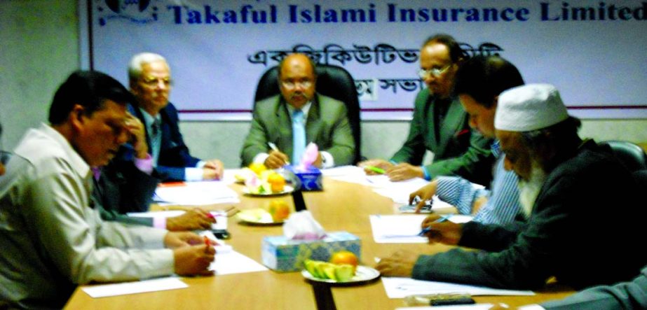 Md Humayun Kabir Patwary, Chairman of the Executive Committee of Takaful Islami Insurance Limited presiding over the 147th meeting at its head office on Monday.