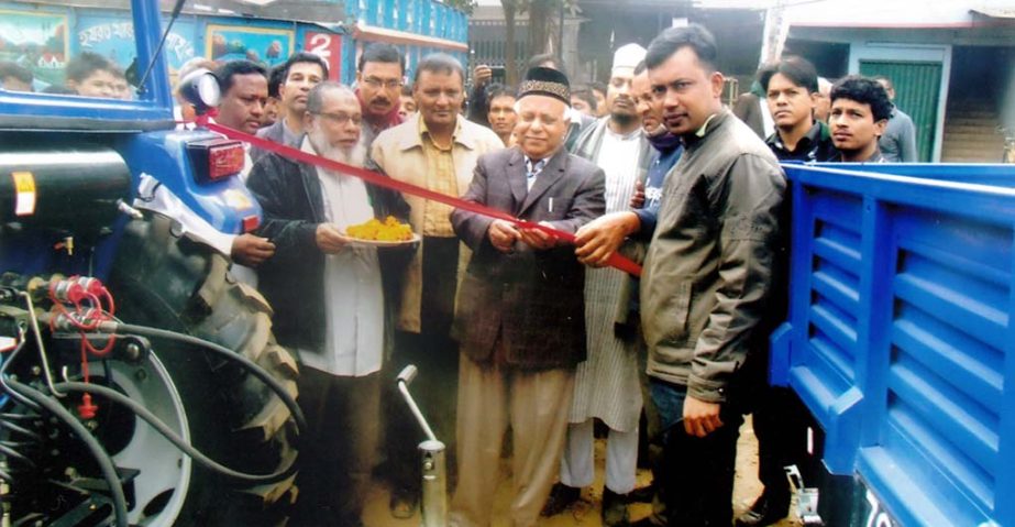 CCC Mayor M Monzoor Alam inaugurating tractor wagons of the corporation yesterday.