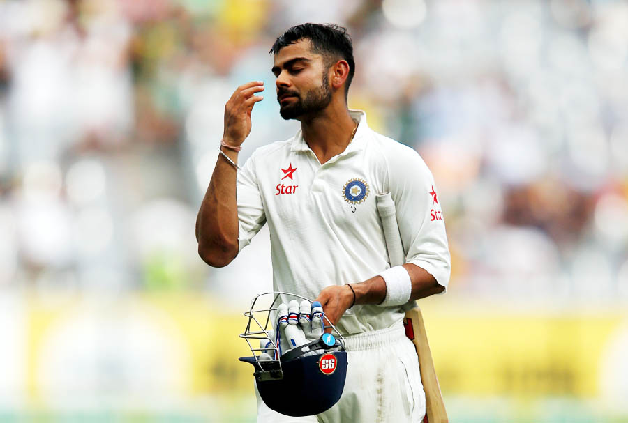 Virat Kohli was dismissed in the final over of 3rd day of 3rd Test between Australia and India at Melbourne on Sunday.