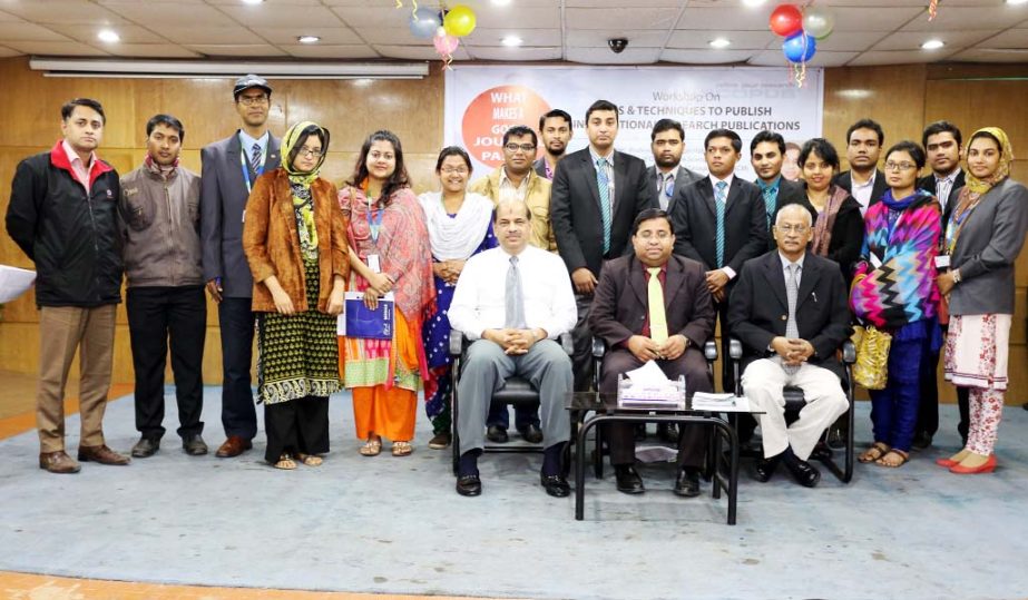 Prof Dr Mamun Habib, Visiting Scholar, School of Quantitative Sciences, UUM, Editor-In-Chief, International Journal of Supply Chain Management (USCM) and Prof Dr M. Golam Rahman, Pro-Vice Chancellor of DIU along with distinguished guests at a seminar in t