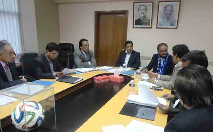 Chairman of the Development Committee of Bangladesh Football Federation (BFF) Badal Roy presided over the meeting of the Development Committee of BFF at the conference room of BFF House on Wednesday.