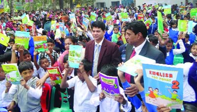 KISHOREGANJ: S M Alam, DC, Kishoreganj inaugurated free books distribution festival in Kishoreganj on Thursday.