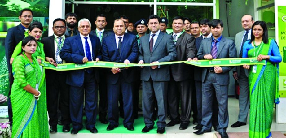 Humayun Kabir, Chairman of the Board of Directors of Modhumoti Bank Limited, inaugurating the bank's pavilion at Dhaka International Trade Fair recently. Barrister Sheikh Fazle Noor Taposh, MP, Chairman of the Executive Committee and Md Mizanur Rahman, M