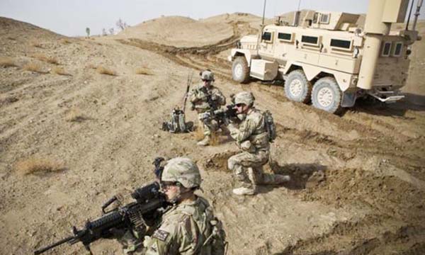A view of US troops in Afghanistan.