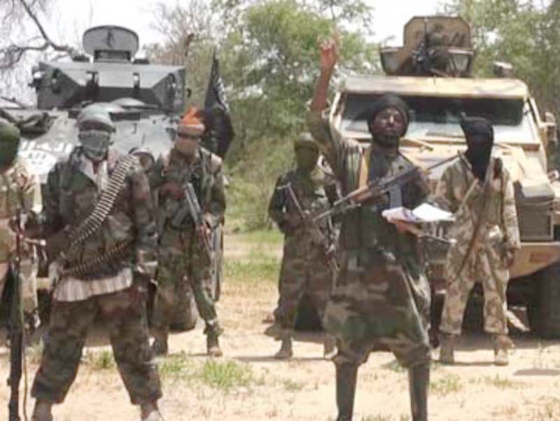 Photo shows members of the Nigerian militant group Boko Haram at an unknown location.