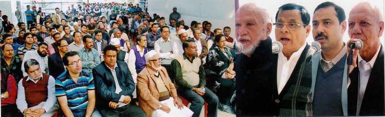 Speakers at a memorial meeting of AL leader MA Aziz on his 44th death anniversary yesterday.