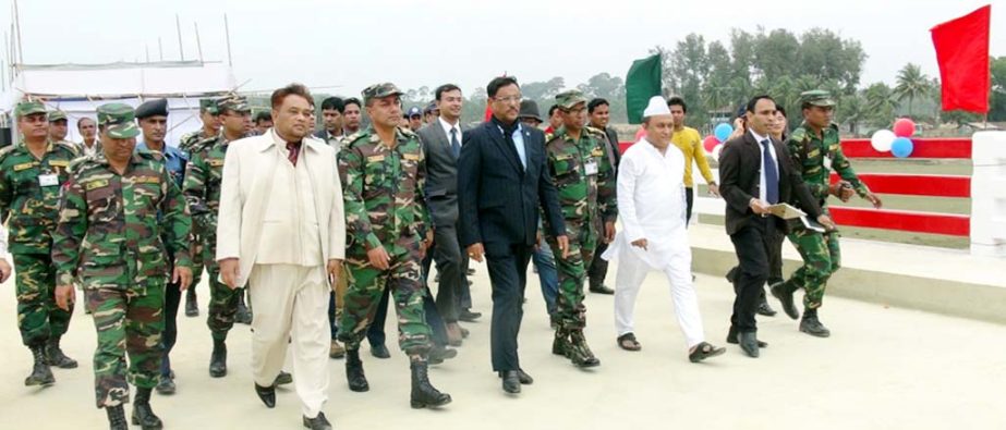Minister of Road Transports and Bridges Obidul Quader MP visited Cox's Bazar-Teknaf Marine Drive Road yesterday.