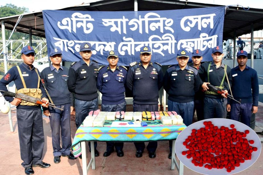 Anti-smuggling team of Bangladesh Navy recovered 1.40 lakh pieces of yaba and a boat from outer anchor area in Chittagong on Wednesday.