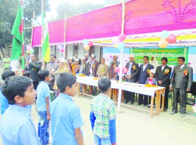 MANIKGANJ: Participants at the inaugural programme of 70th founding anniversary of Daulatpur PS Model High School at Daulatpur Sadar Upazila recently.