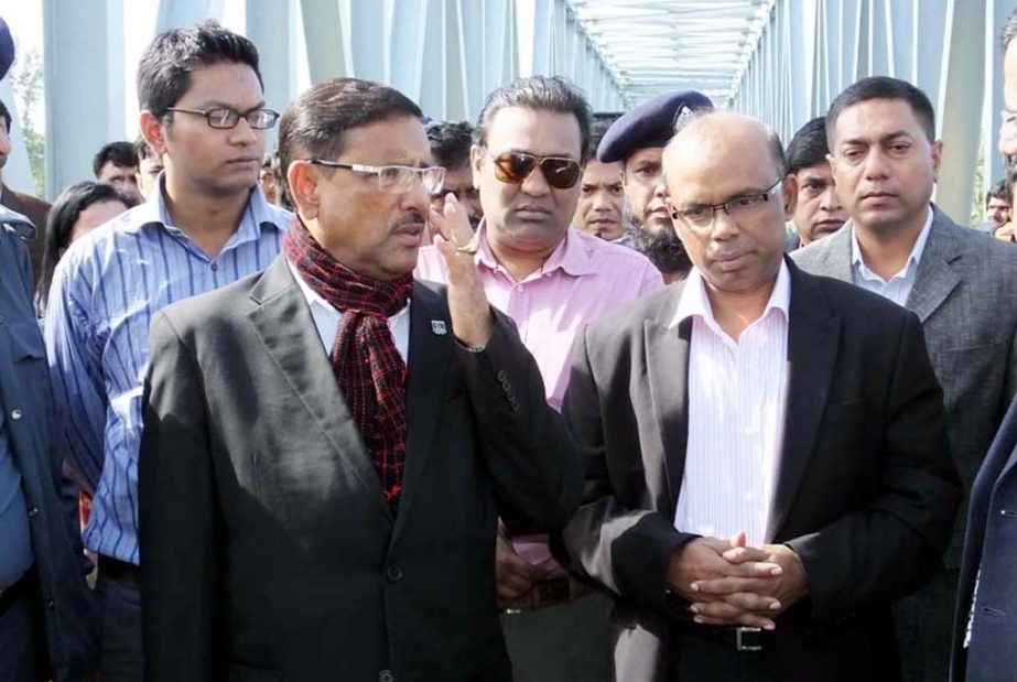 Minister of Road Transports and Bridges Obaidul Quader MP visited Cox's Bazar-Teknaf Marine Drive Road yesterday.