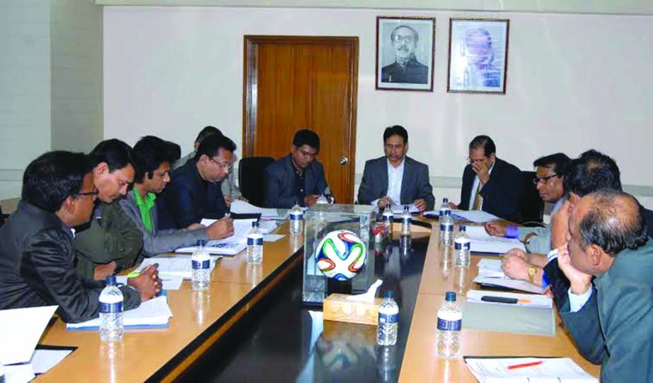 Chairman of the Professional Football League Committee of Bangladesh Football Federation (BFF) and Senior Vice-President of BFF Abdus Salam Murshedy presided over the meeting of the Professional Football League Committee of BFF at the conference room of B