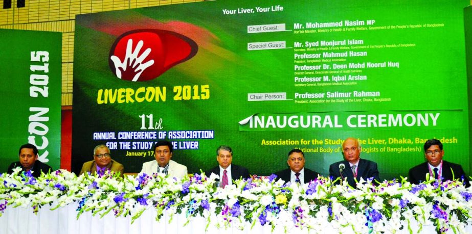 Sayed Monjurul Islam, Secretary of the Health and Family Welfare Ministry, inaugurating the 11th Annual International Scientific Convention -Livercon at Dhaka International Convention Centre on Saturday. Liver experts and Hepatobiliary Surgeons from Ital