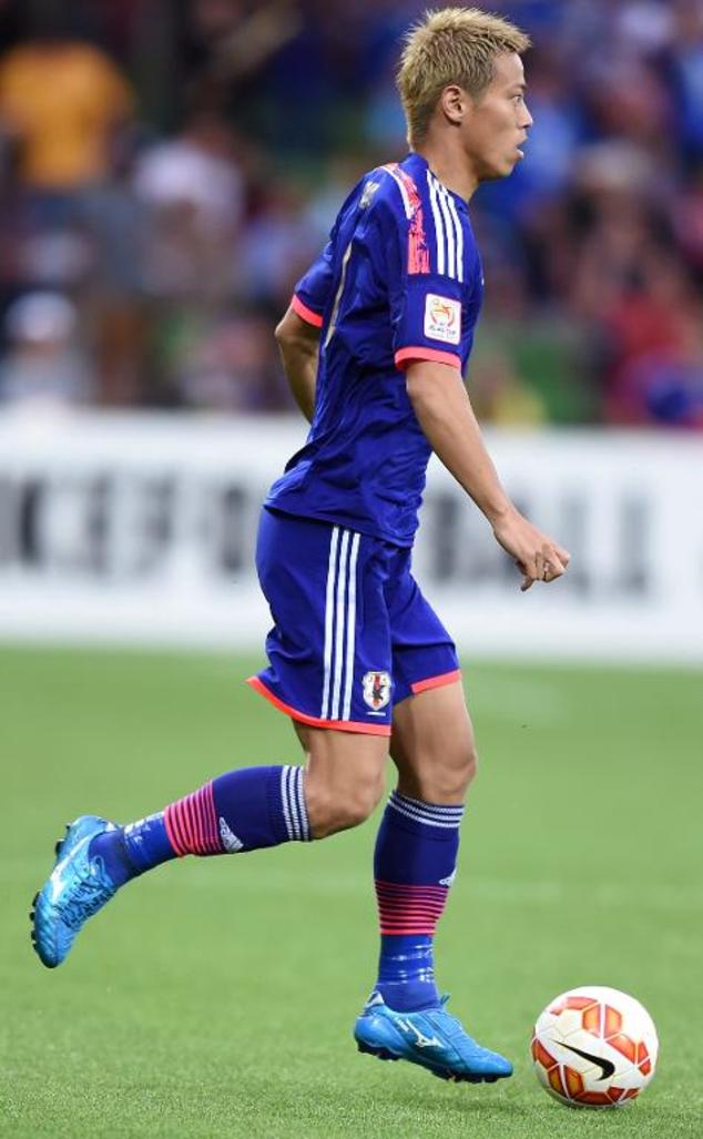 Japan's Keisuke Honda controls the ball against Jordan during their Asian Cup football match in Melbourne on Tuesday.