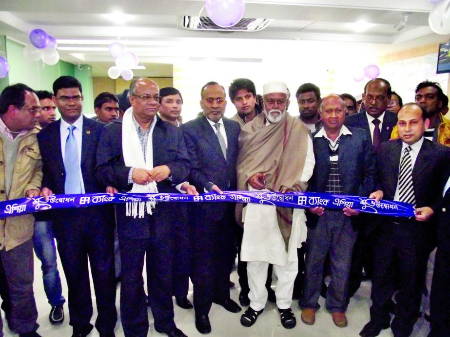 Rangpur City Mayor Sharfuddin Ahmed Jhantu, inaugurating 99th branch of Bank Asia Limited in Rangpur town recently. Mosaddek Hossain Bablu, former president of RCCI, Md Mojaffor Hossain, EVP & Head of Bogra branch of the bank were present.