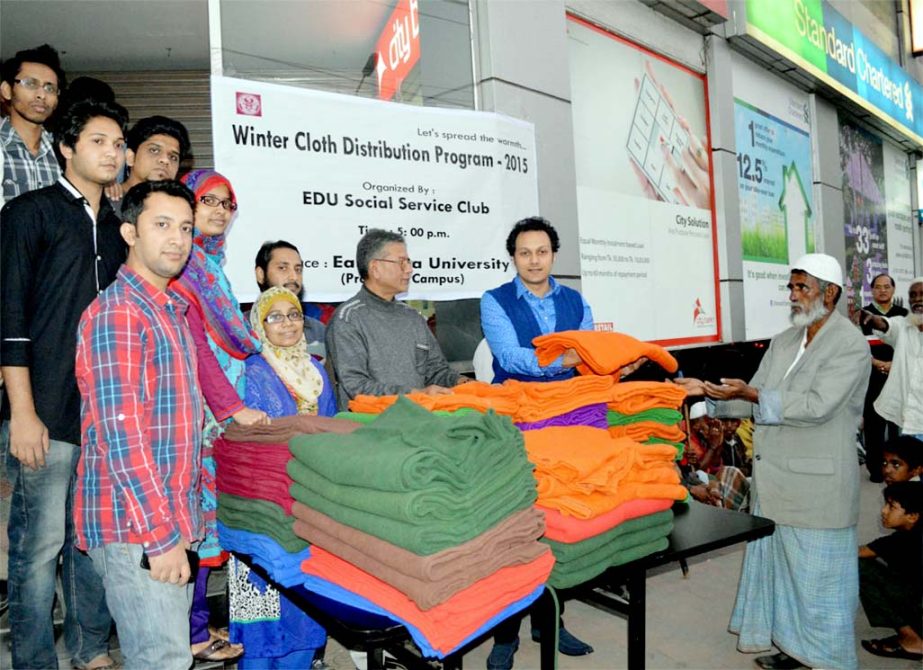 Warm cloth distribution program of EDU.