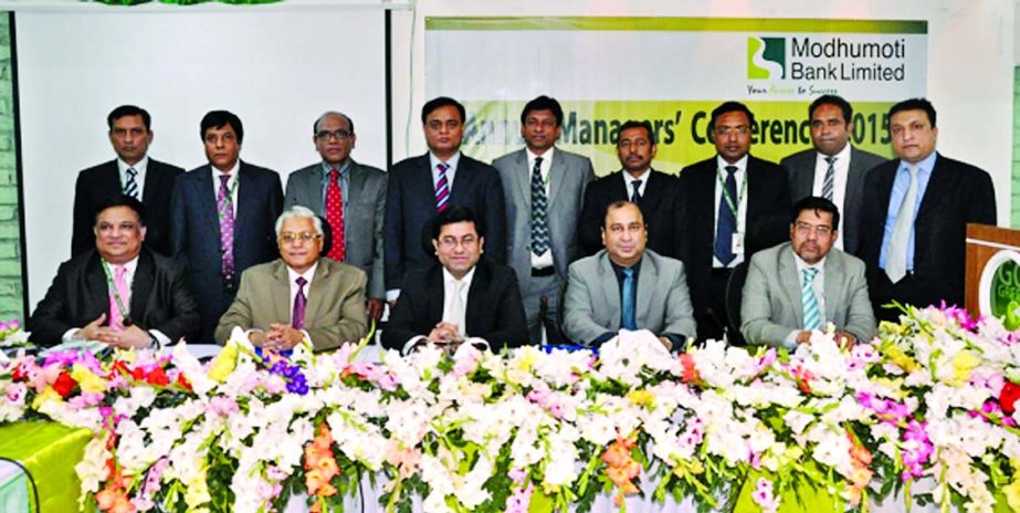 Humayun Kabir, Chairman of the Board of Directors of Modhumoti Bank Limited, inaugurating "Annual Managers' Conference -2015" at its Training Institute on Thursday. Md Mizanur Rahman, Managing Director of the bank presided.