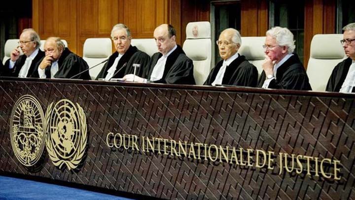 The verdict being delivered by Judge Peter Tomka at International Court of Justice (ICJ) in The Hague.