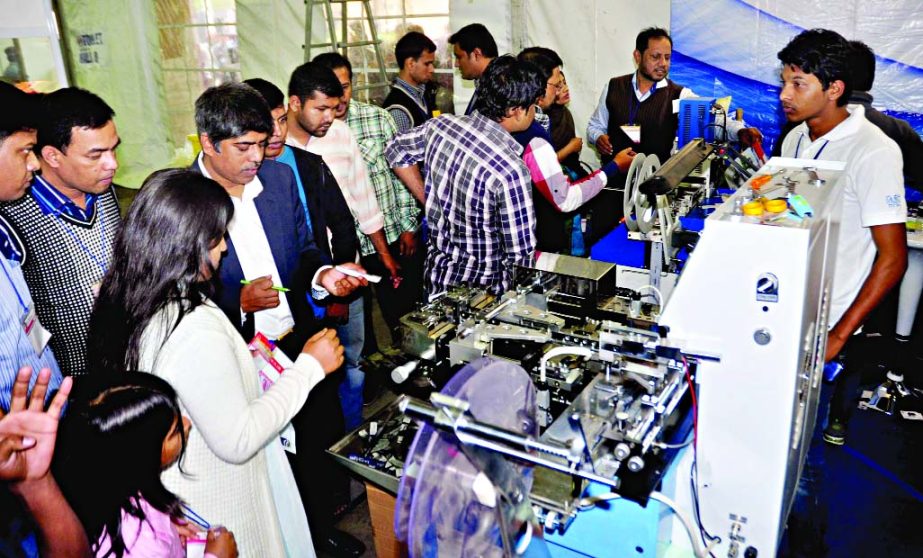 Visitors crowded the four-day Dhaka International Textile Garments Machinery Exhibition (DITGM) that concluded on Saturday amid continuation of anarchy across the country like hartal, blockade.