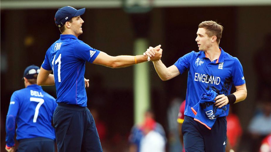 Steven Finn and Chris Woakes shared seven wickets between them during the ICC Cricket World Cup warm up match between England and the West Indies at Sydney Cricket Ground in Sydney, Australia on Monday.