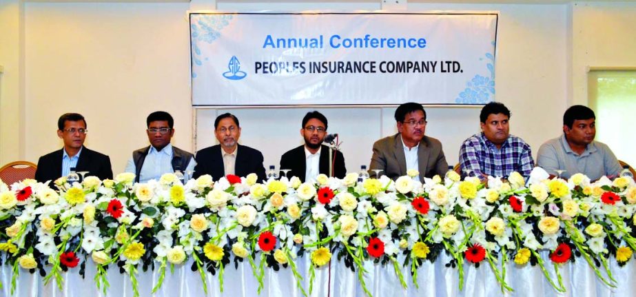 Mohamed Ali Hossain, Chairman of Peoples Insurance Company Limited, inaugurating the Annual Conference-2015 of the company at a city restaurant recently.