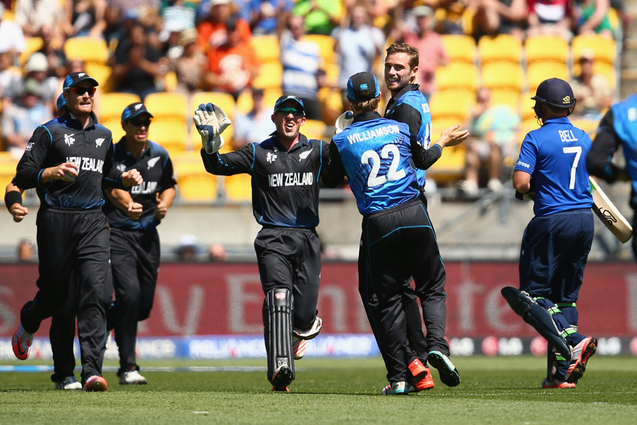 Tim Southee removed both the England openers during the Group A World Cup 2015 match between New Zealand and England at Wellington on Friday.