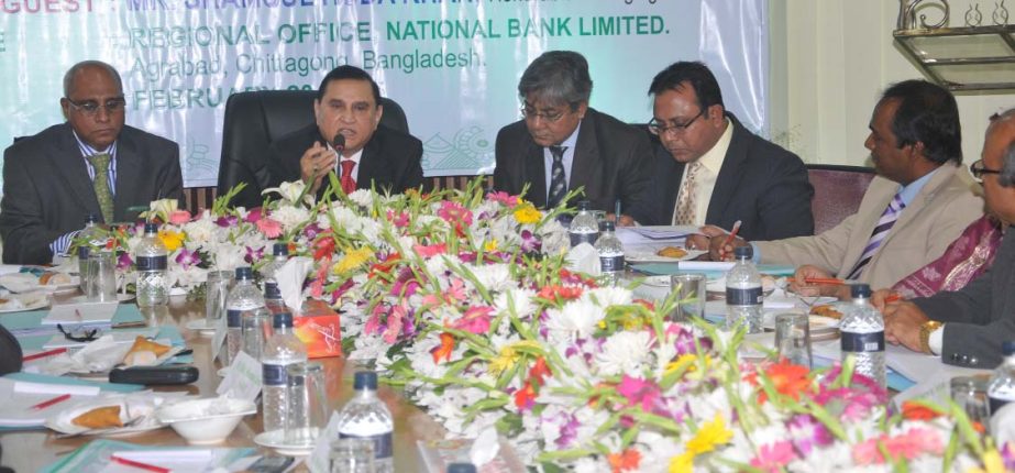 Shamsul Huda Khan, Managing Director and CEO of National Bank Limited inaugurating Annual Managers' Conference-2015 of Chittagong region of the bank at its regional office on Friday. Syed Mohammad Bariqullah, Deputy Managing Director of the bank was pres
