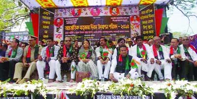 JESSORE: Political leaders of Bangladesh and Kolkata rendering Bangla songs in Jessore marking the International Mother Language Day on Saturday.