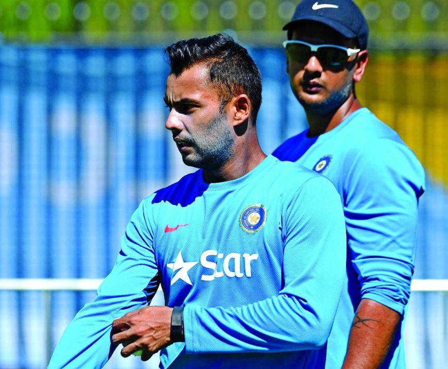 India's Stuart Binny prepares to bowl during a final training session ahead of their Pool B 2015 Cricket World Cup match against the United Arab Emirates, in Perth on Friday.