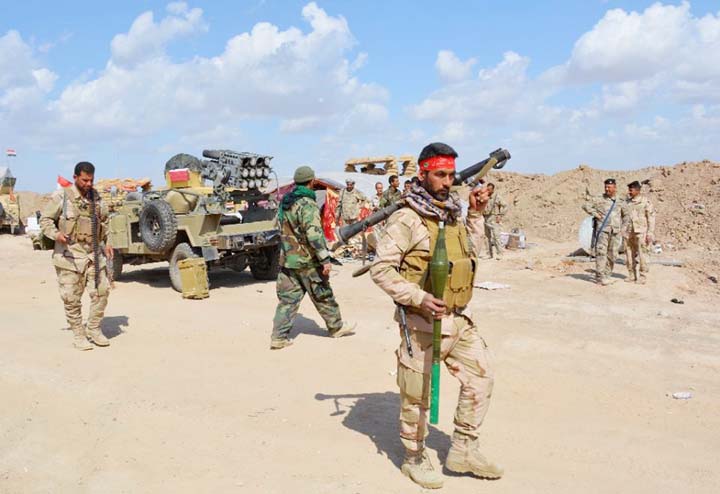 Iraqi government forces and allied militias take position in the northern part of Diyala province.