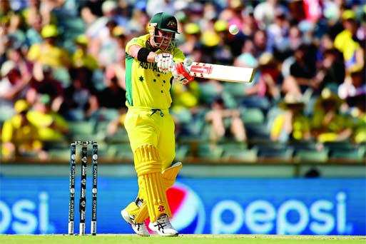 David Warner dealt with the short deliveries with ease during the World Cup 2015, Group A, match between Australia and Afghanistan in Perth on Wednesday. Photo: Agency