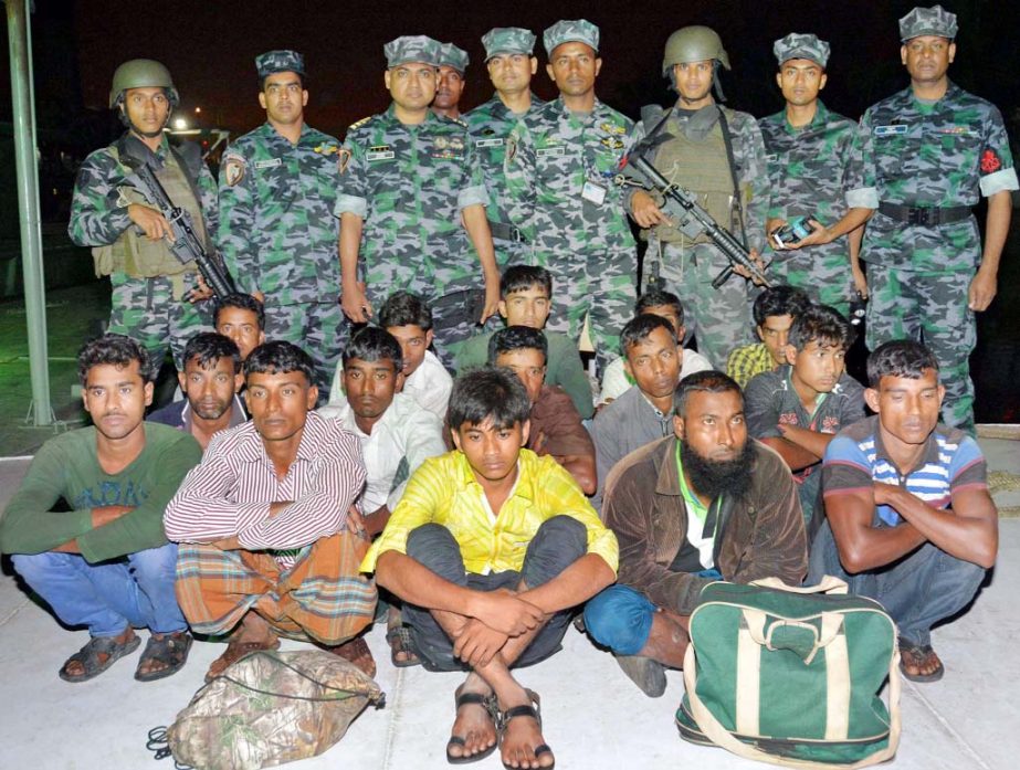 Anti- smuggling team of Bangladesh Navy rescued 15 Malaysian bound people from the outer anchorage of Chittagong Port yesterday.