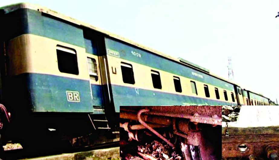 Six bogies of Dhaka bound Upakul Express departed from Noakhali derailed near Puniaut rail gate in B'baria on Thursday.