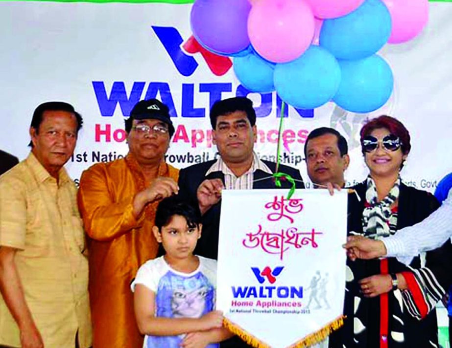 First Senior Additional Director of RB Group and President of Bangladesh Throwball Association FM Iqbal Bin Anwar Dawn inaugurating the Walton Home Appliance First National Throwball Competition by releasing the balloons as the chief guest at the Kabaddi