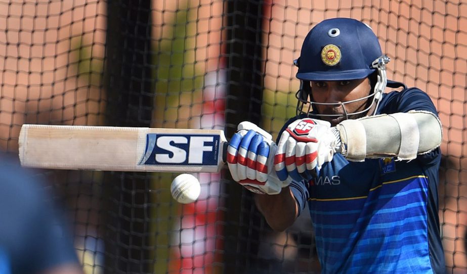 Sri Lanka batsman Mahela Jayawardene pulls a ball in the nets as the team trains ahead of their 2015 Cricket World Cup Group A match against Australia in Sydney on Saturday.