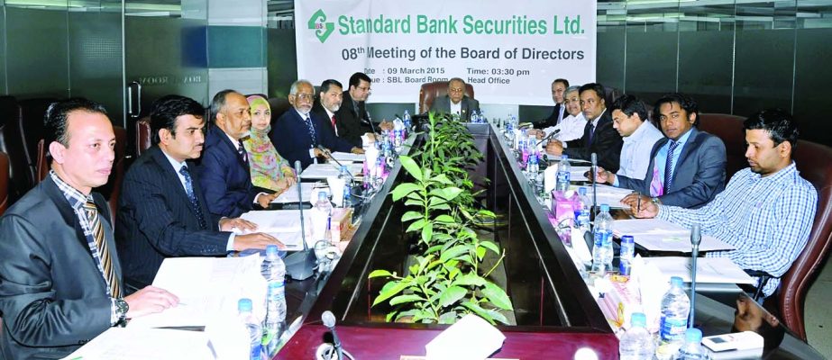 Kazi Akram Uddin Ahmed, Chairman of the Board of Directors of Standard Bank Securities Limited, presiding over the 8th meeting at its board office recently.