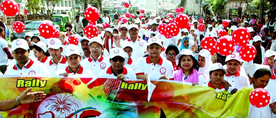 A colourful rally was brought out by the doctors and nurses of DMCH in city to raise awareness about bone marrow cancer on Wednesday.