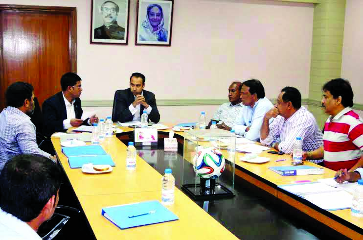Vice-President of Bangladesh Football Federation (BFF) Tabith Awal presided over the meeting of the Competition Committee of BFF at the conference room of BFF House on Sunday.