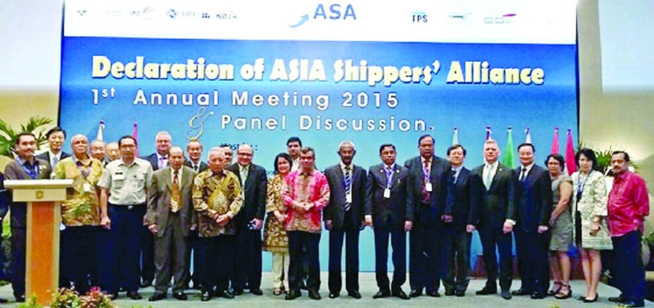 Toto Dirgantoro, Chairman of Indonesia National Shippers' Council presiding over the Asian Shippers' 1st Annual Meeting at Surabaya in Indonesia recently. A four-member Shippers' Council of Bangladesh headed by its Chairman Md Rezaul Karim attended th