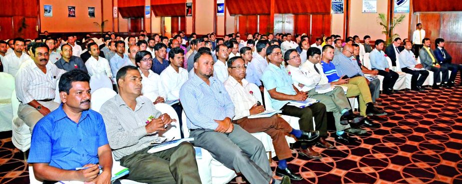 Sayem Ahmed, Chairman of Board of Directors of Dutch-Bangla Bank Limited, presiding over 19th Annual General Meeting of the bank at a city hotel on Monday. The AGM approves 40 percent cash dividend for shareholders for the year 2014.