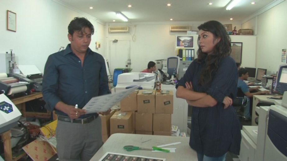 Anisur Rahman Milon and Alvi in a scene from telefilm Passport to be telecast on Maasranga TV