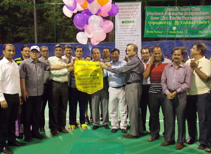The opening ceremony of Northern Hatcheries Independence Day Inter Club Tennis Tournament held at the Gulshan Youth Club Playground on Thursday.