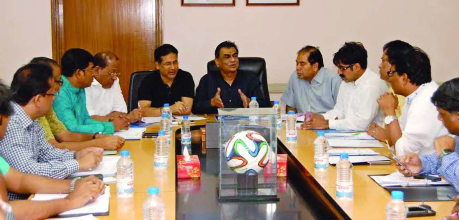 Vice-President of Bangladesh Football Federation and Chairman of the Professional Football League Committee of BFF Abdus Salam Murshedy presided over the meeting of the Professional Football League at the conference room of BFF House on Friday. President