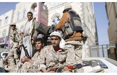 The setback for the Houthis came after days of advances in Aden, the last major foothold of President Hadi's fighters.